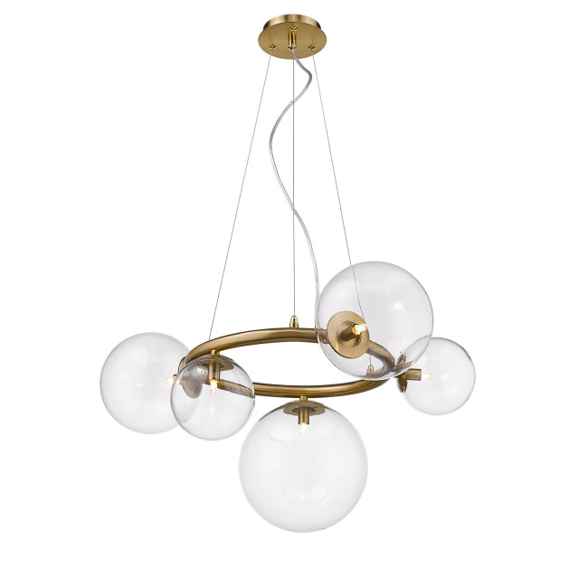 Подвесная люстра Delight Collection Puppet P68092-5 brass Подвесная люстра Delight Collection Puppet P68092-5 brass