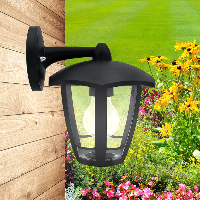 Уличный настенный светильник ЭРА НБУ 07-40-004 «Дели 3» черный Б0051188