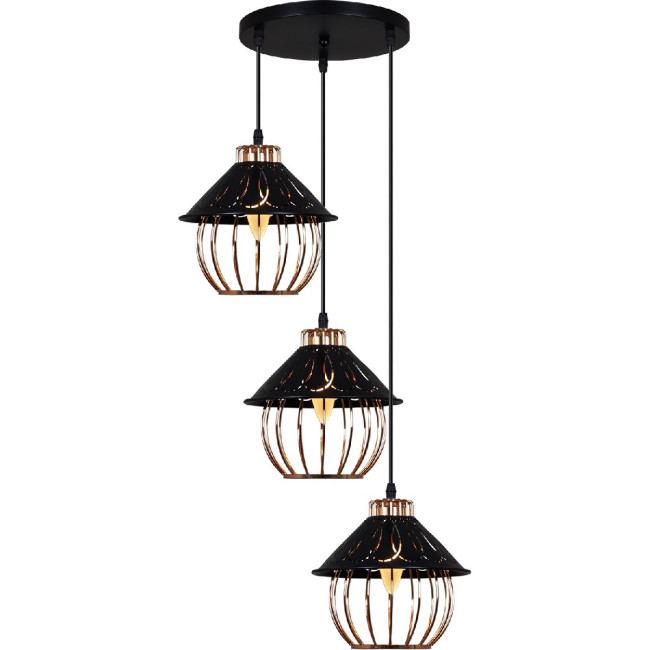 Подвесной светильник Reluce 02503-0.9-03 BK+GD Подвесной светильник Reluce 02503-0.9-03 BK+GD