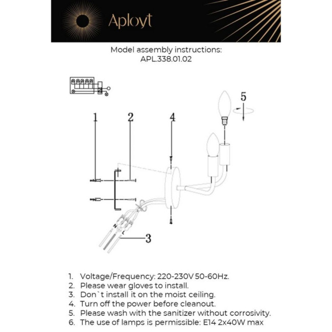 Бра Aployt Evlalia APL.338.01.02