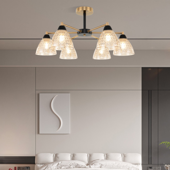 Потолочная люстра Arte Milano Napoli 330754/6 BK+AB Потолочная люстра Arte Milano Napoli 330754/6 BK+AB