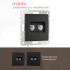 Розетка телефонная RJ11 + компьютерная RJ45 Arte Milano 206.44-1.black Розетка телефонная RJ11 + компьютерная RJ45 Arte Milano 206.44-1.black