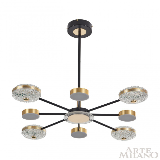 Люстра на штанге Arte Milano 272069/8 BK/GD