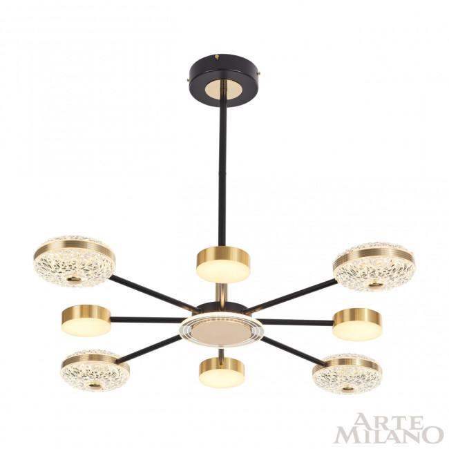 Люстра на штанге Arte Milano 272069/8 BK/GD
