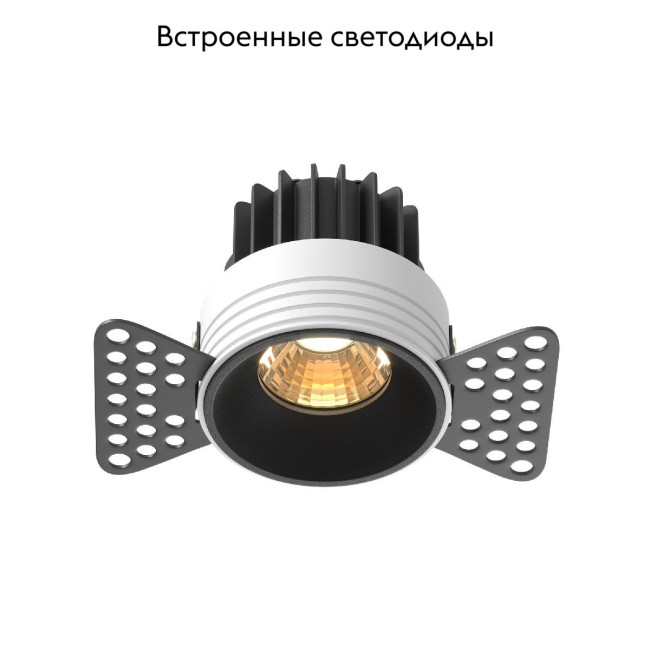 Встраиваемый светильник Maytoni Round DL058-7W2.7K-TRS-B Встраиваемый светильник Maytoni Round DL058-7W2.7K-TRS-B