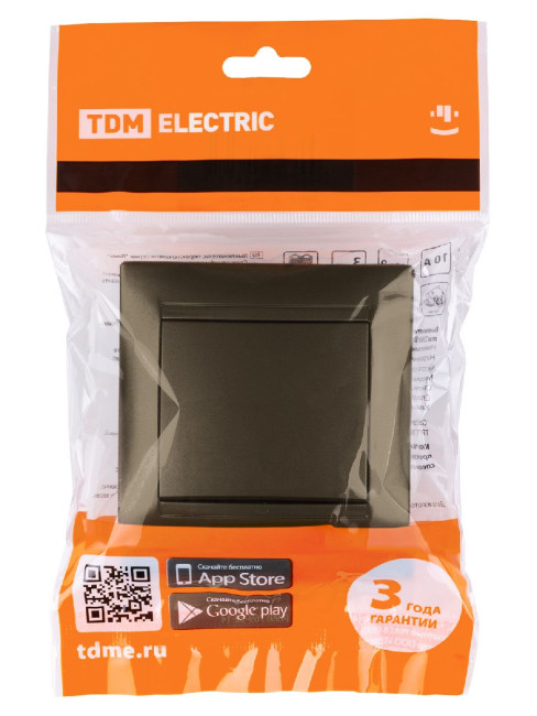 Выключатель одноклавишный Лама TDM Electric SQ1815-0701