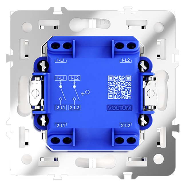 Выключатель двухклавишный Voltum S70 VLS020102 (белый матовый)