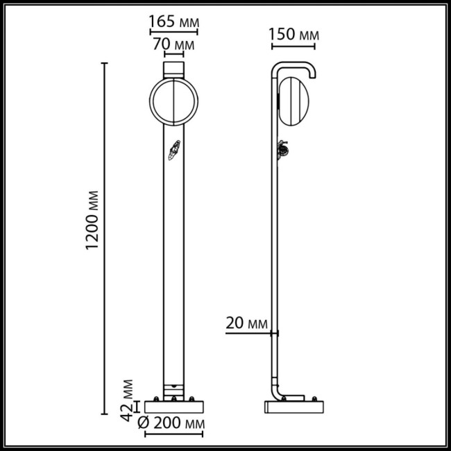Ландшафтный светильник Odeon Light Nature Luma 5434/1FA Ландшафтный светильник Odeon Light Nature Luma 5434/1FA