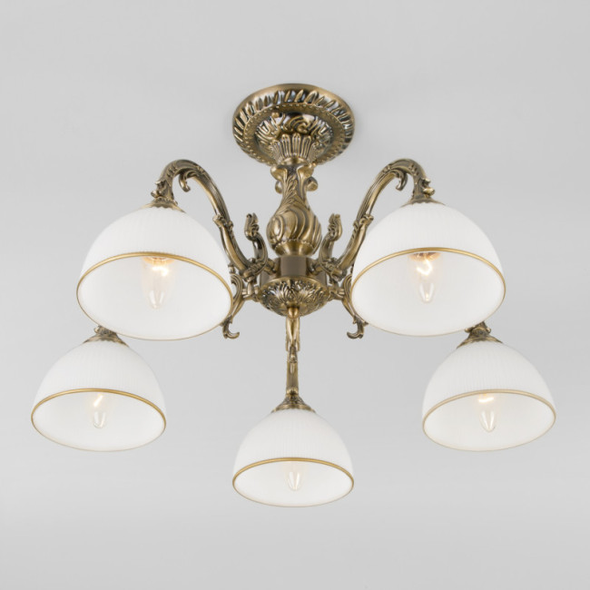 Люстра на штанге Eurosvet 60106/5 античная бронза