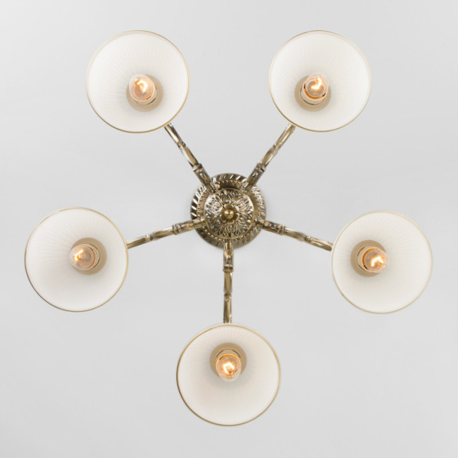 Люстра на штанге Eurosvet 60106/5 античная бронза