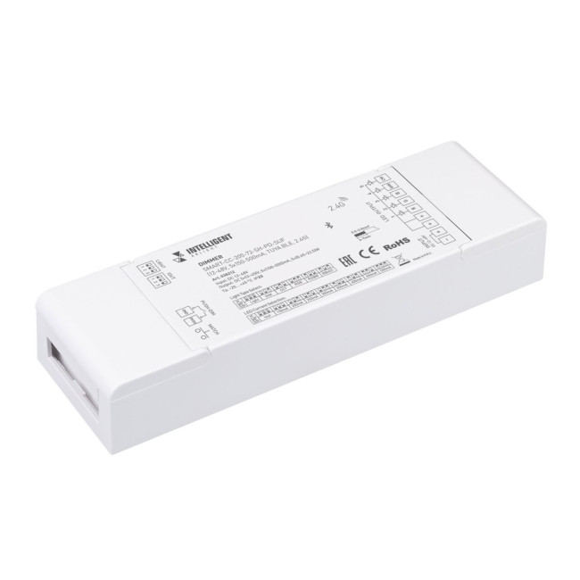 Диммер Arlight SMART-CC-205-72-SH-PD-SUF (12-48V, 5x150-500mA, TUYA BLE, 2.4G) 038212 Диммер Arlight SMART-CC-205-72-SH-PD-SUF (12-48V, 5x150-500mA, TUYA BLE, 2.4G) 038212