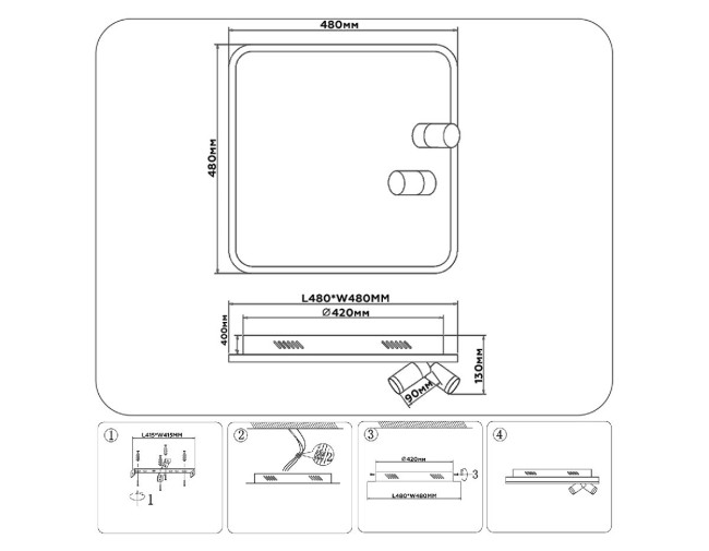 Потолочная люстра Ambrella Light Comfort LineTech FL5115