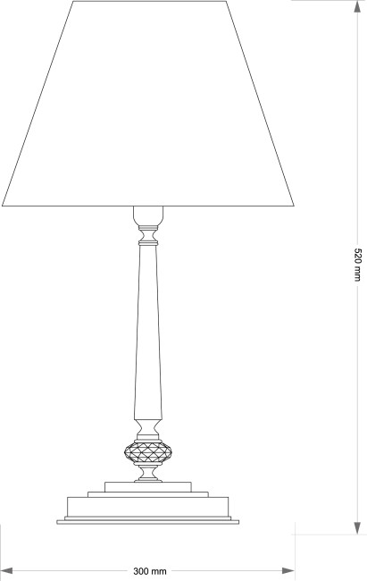 Настольная лампа Kutek San Marino Lampshade SAN-LG-1(P/A)CR Настольная лампа Kutek San Marino Lampshade SAN-LG-1(P/A)CR