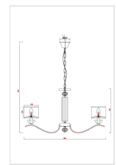 Подвесная люстра Arte Lamp Alhena A4091LM-8CC Подвесная люстра Arte Lamp Alhena A4091LM-8CC