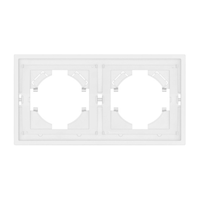 Рамка пластиковая на 2 поста Arlight FRM-TENDO-PL-2-WH 053839 Рамка пластиковая на 2 поста Arlight FRM-TENDO-PL-2-WH 053839