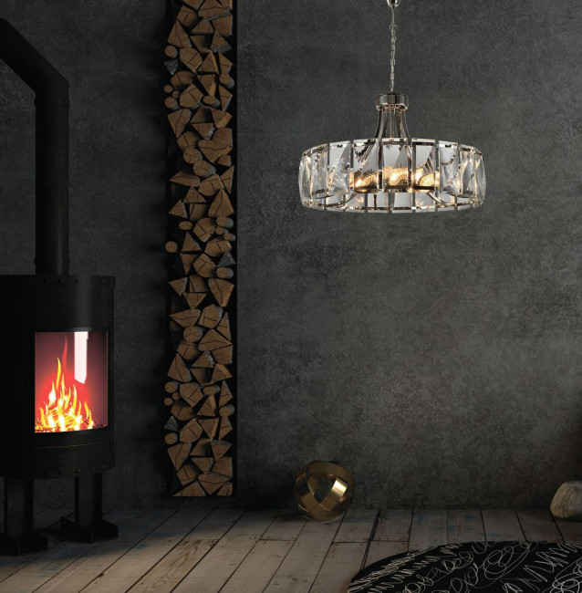 Подвесная люстра iLamp Panorama P2550-7 Nickel