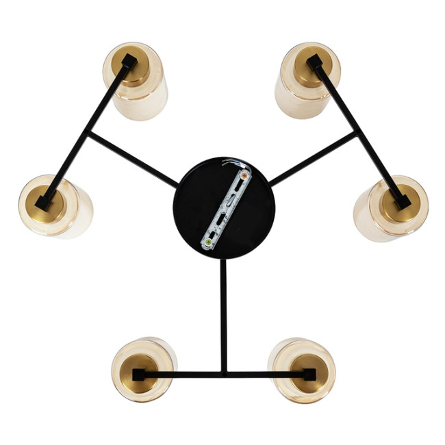 Потолочная люстра Arte Lamp Leo A7027PL-6BK Потолочная люстра Arte Lamp Leo A7027PL-6BK