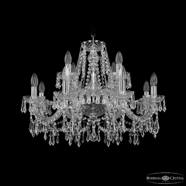 Подвесная люстра Bohemia Ivele Crystal 1403/8+4/240 Ni Подвесная люстра Bohemia Ivele Crystal 1403/8+4/240 Ni