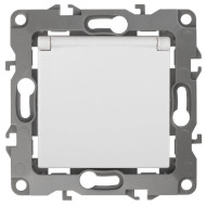 Розетка ЭРА 12 2P E Schuko со шторками с крышкой 16A 250V 12-2003-01 Б0038806