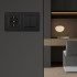Выключатель двухклавишный с розеткой Arte Milano SET16-2-40-1-30-2 black Выключатель двухклавишный с розеткой Arte Milano SET16-2-40-1-30-2 black