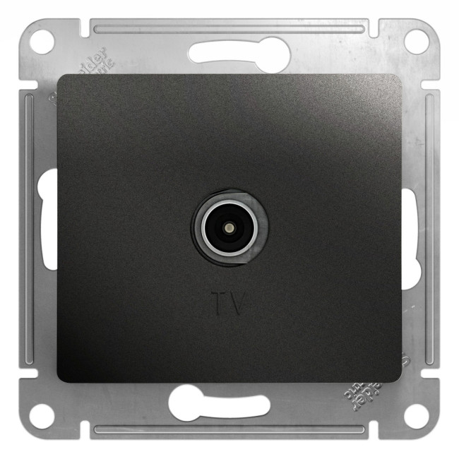 Розетка TV оконечная 1DB Systeme Electric Glossa Антрацит GSL000791 Розетка TV оконечная 1DB Systeme Electric Glossa Антрацит GSL000791