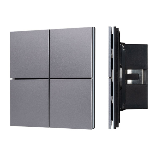 Кнопочная панель Arlight KNX-304-23-IN Grey BUS, Frameless 038366 Кнопочная панель Arlight KNX-304-23-IN Grey BUS, Frameless 038366