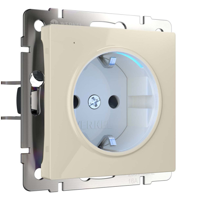 Розетка с заземлением с подветкой Werkel слоновая кость W1171403 4690389171673 Розетка с заземлением с подветкой Werkel слоновая кость W1171403 4690389171673