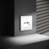 Розетка телевизионная встраиваемая Voltum S70 TV+RJ45 кат. 6, (белый глянцевый) VLS060701