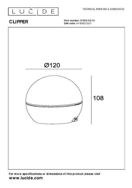 Настольная лампа с аккумулятором Lucide Clipper 27505/02/31 Настольная лампа с аккумулятором Lucide Clipper 27505/02/31