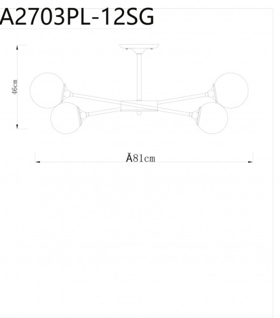 Люстра на штанге ARTE Lamp A2703PL-12SG