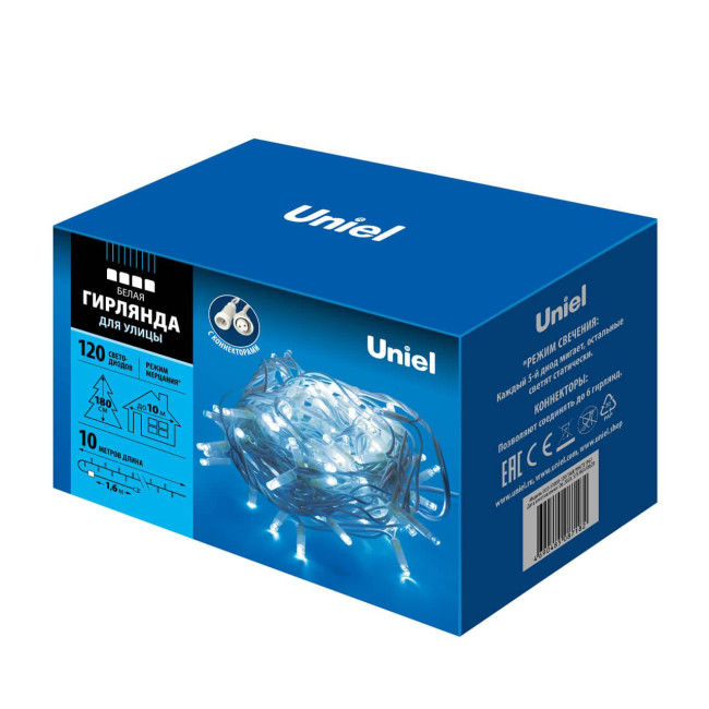 Уличная светодиодная гирлянда Uniel (UL-00001351) белый ULD-S1000-120/TWK White IP67