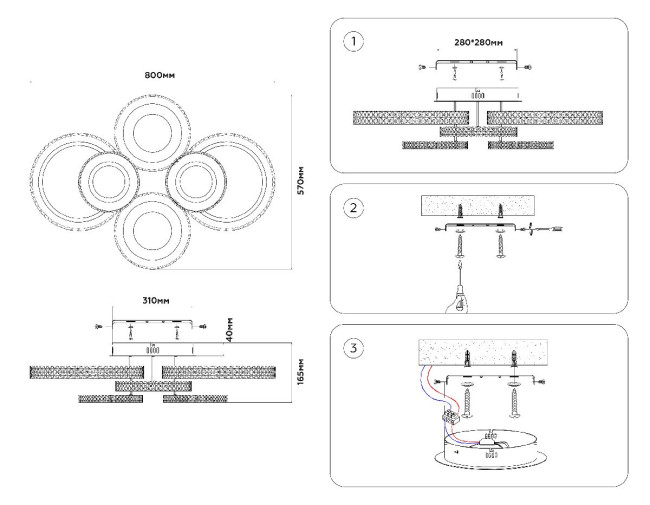 Потолочная люстра Ambrella Light Acrylica Original FA8874 Потолочная люстра Ambrella Light Acrylica Original FA8874
