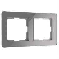 Рамка на 2 поста Werkel Acrylic графит 4690389184864 W0022704 Рамка на 2 поста Werkel Acrylic графит 4690389184864 W0022704