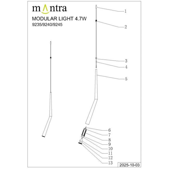 Подвесная люстра Mantra Boomerang 9372+9245 (14L) Подвесная люстра Mantra Boomerang 9372+9245 (14L)