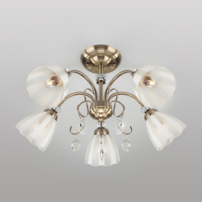 Люстра на штанге Eurosvet 30155/5 античная бронза Люстра на штанге Eurosvet 30155/5 античная бронза