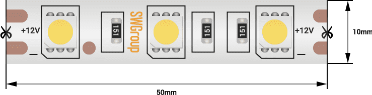 Светодиодная лента SWG SWG560-12-14.4-WW-68-M 009269