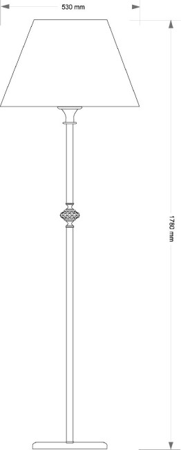 Торшер Kutek San Marino Lampshade SAN-LS-1(P/A)CR Торшер Kutek San Marino Lampshade SAN-LS-1(P/A)CR