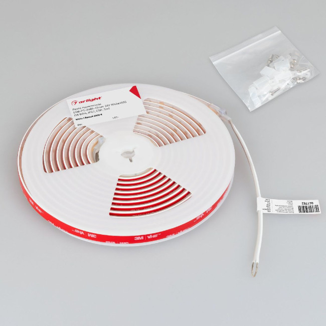 Светодиодная лента герметичная Arlight COB-PS-X480-12mm 24V White6000 (15 W/m, IP67, CSP, 5m) 041782