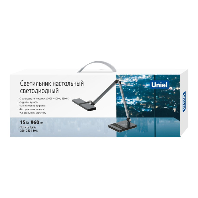 Настольная лампа Uniel ULM-D110 15W/3000-6500K/DIM BLACK UL-00011288 Настольная лампа Uniel ULM-D110 15W/3000-6500K/DIM BLACK UL-00011288