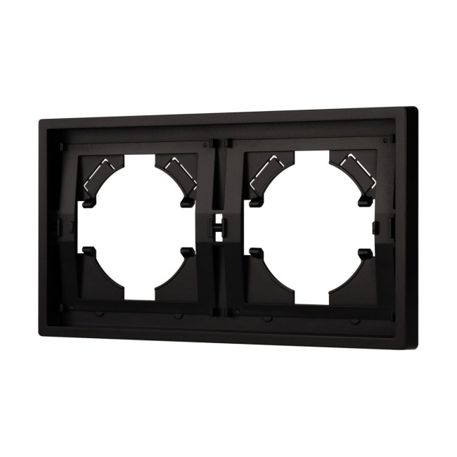 Рамка пластиковая на 2 поста Arlight FRM-TENDO-PL-2-BK 053840 Рамка пластиковая на 2 поста Arlight FRM-TENDO-PL-2-BK 053840