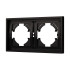 Рамка пластиковая на 2 поста Arlight FRM-TENDO-PL-2-BK 053840 Рамка пластиковая на 2 поста Arlight FRM-TENDO-PL-2-BK 053840