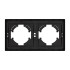 Рамка пластиковая на 2 поста Arlight FRM-TENDO-PL-2-BK 053840 Рамка пластиковая на 2 поста Arlight FRM-TENDO-PL-2-BK 053840