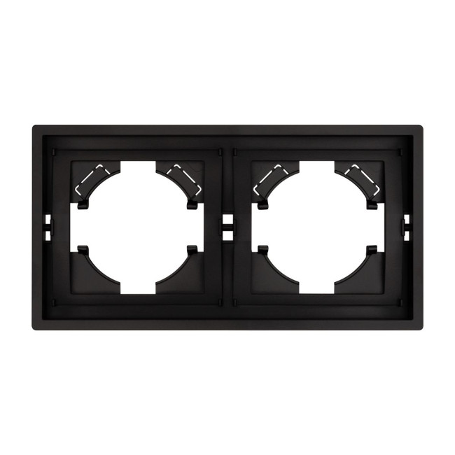 Рамка пластиковая на 2 поста Arlight FRM-TENDO-PL-2-BK 053840 Рамка пластиковая на 2 поста Arlight FRM-TENDO-PL-2-BK 053840