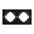 Рамка пластиковая на 2 поста Arlight FRM-TENDO-PL-2-BK 053840 Рамка пластиковая на 2 поста Arlight FRM-TENDO-PL-2-BK 053840