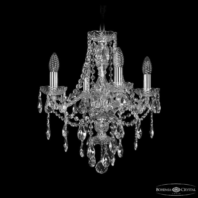 Подвесная люстра Bohemia Ivele Crystal 1415/4/141 Ni Подвесная люстра Bohemia Ivele Crystal 1415/4/141 Ni