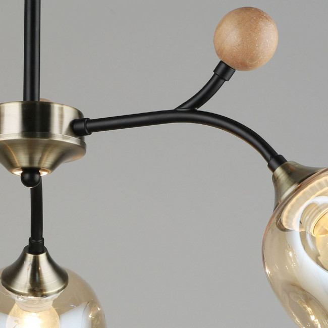 Люстра на штанге Reluce 02009-0.3-03 AB+BK