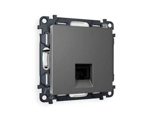 Комплект механизма компьютерной розетки RJ-45(8P8C) CAT6 со шторкой Ambrella Volt Alfa MA662010 Комплект механизма компьютерной розетки RJ-45(8P8C) CAT6 со шторкой Ambrella Volt Alfa MA662010