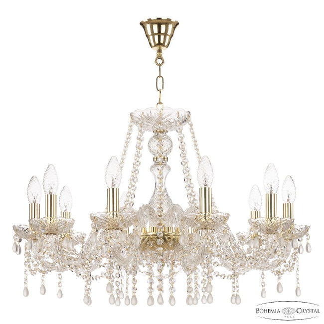 Подвесная люстра Bohemia Ivele Crystal 112/10/240 G V0300 Подвесная люстра Bohemia Ivele Crystal 112/10/240 G V0300