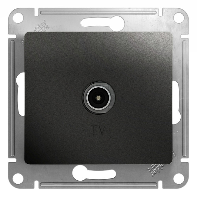 Розетка TV проходная 4DB Systeme Electric Glossa Антрацит GSL000792 Розетка TV проходная 4DB Systeme Electric Glossa Антрацит GSL000792