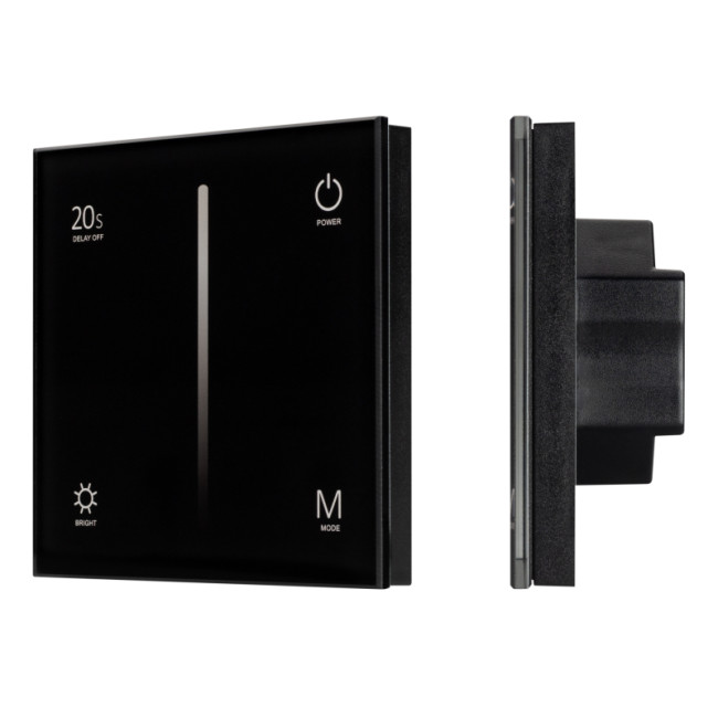 Панель Arlight Smart-P6-Dim-G-IN Black (12-24V, 4x3A, Sens, 2.4G) 034780 Панель Arlight Smart-P6-Dim-G-IN Black (12-24V, 4x3A, Sens, 2.4G) 034780